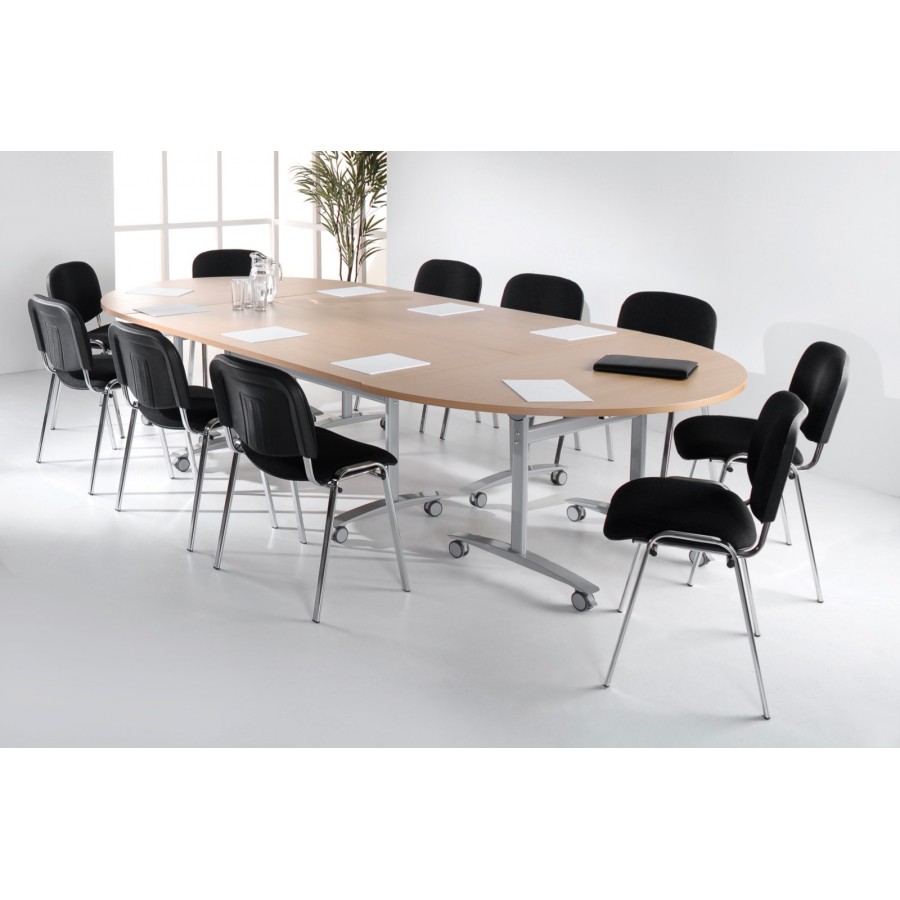 Deluxe Semi-Circular Fliptop Mobile Table